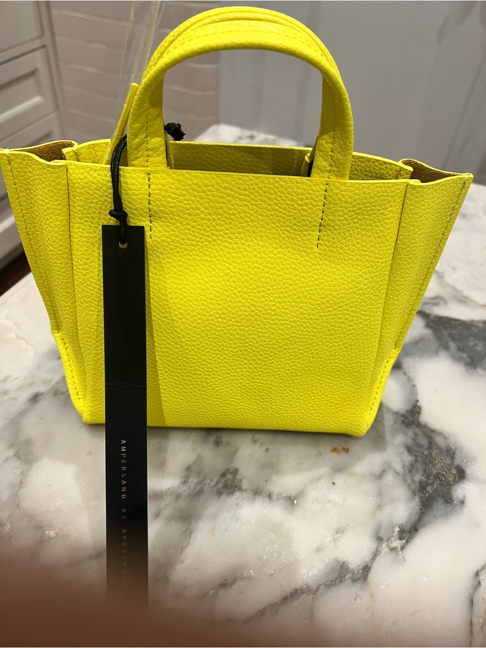 Ampersand as Apostrophe’s Bright Yellow Mini Tote Bag